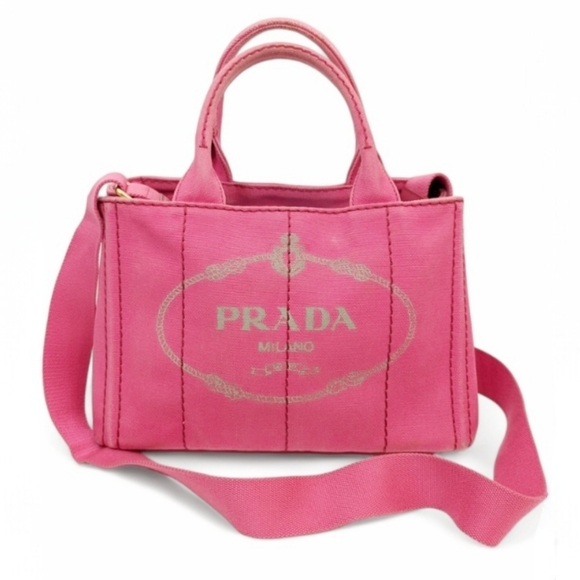 ✨️💎Authentic PRADA Canapa L Denim Tote Bag with strap - Picture 2 of 15